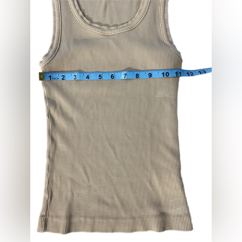 Agolde Poppy Tank Ribbed  XS  Donut - Picture 4 of 8